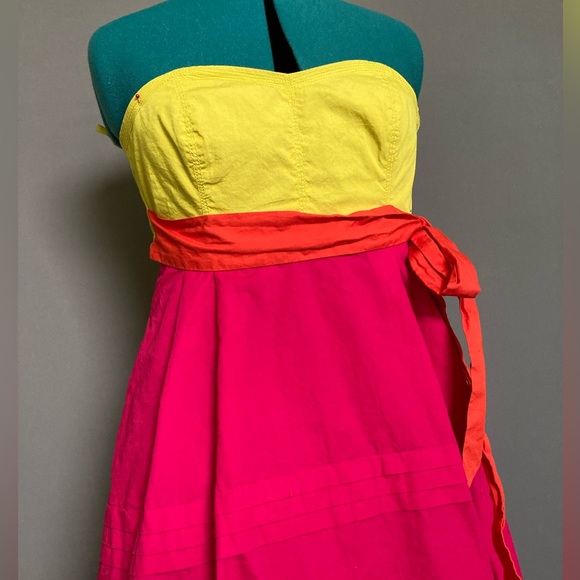 Bold color block dress Maeve for Anthropology Size 2 - Picture 3 of 4